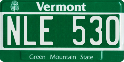 VT license plate NLE530