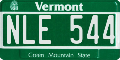 VT license plate NLE544