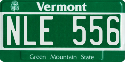 VT license plate NLE556