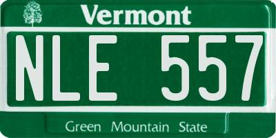 VT license plate NLE557