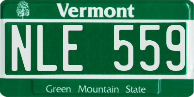 VT license plate NLE559