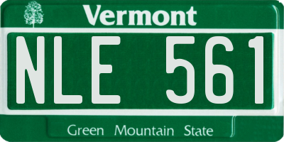 VT license plate NLE561