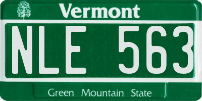 VT license plate NLE563