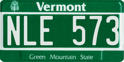 VT license plate NLE573