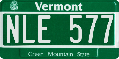VT license plate NLE577