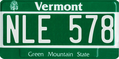 VT license plate NLE578