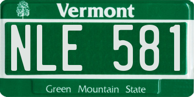 VT license plate NLE581