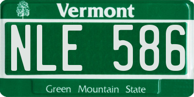 VT license plate NLE586