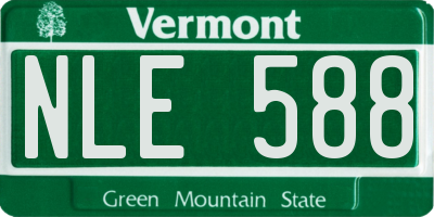VT license plate NLE588