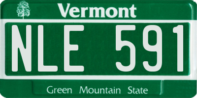 VT license plate NLE591
