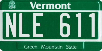 VT license plate NLE611