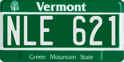 VT license plate NLE621