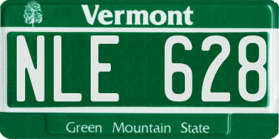 VT license plate NLE628
