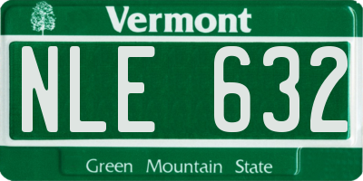 VT license plate NLE632