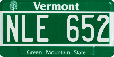 VT license plate NLE652