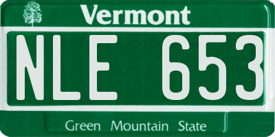 VT license plate NLE653