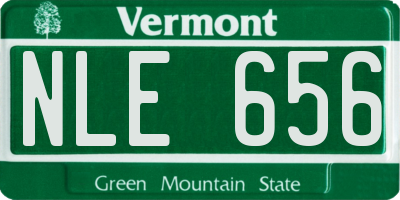 VT license plate NLE656