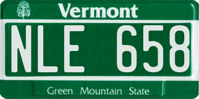 VT license plate NLE658