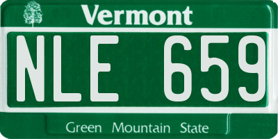 VT license plate NLE659