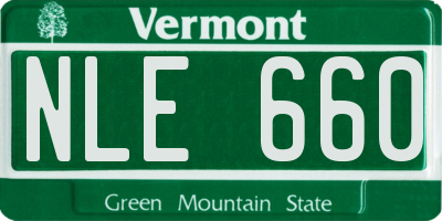 VT license plate NLE660