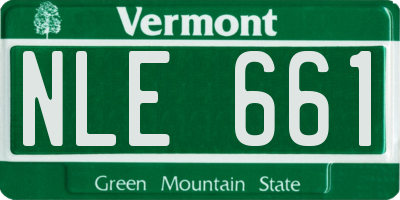 VT license plate NLE661