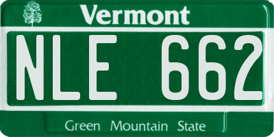 VT license plate NLE662