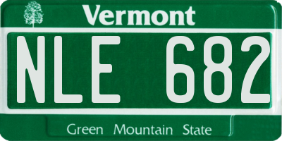 VT license plate NLE682