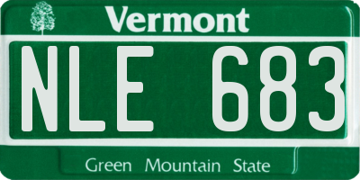 VT license plate NLE683