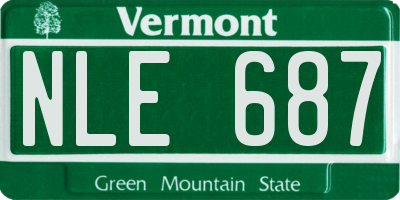 VT license plate NLE687