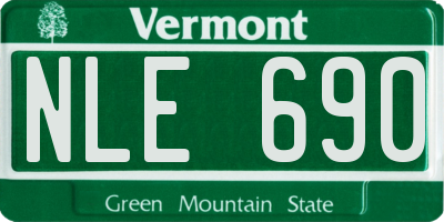 VT license plate NLE690