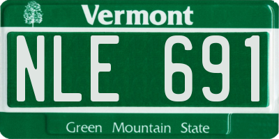 VT license plate NLE691