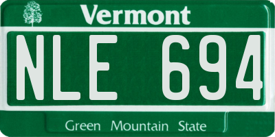 VT license plate NLE694