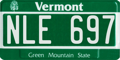 VT license plate NLE697