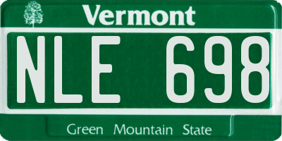 VT license plate NLE698