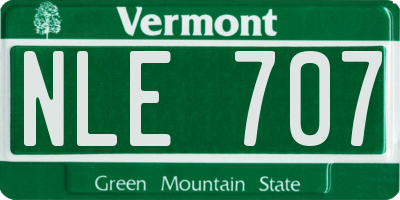 VT license plate NLE707