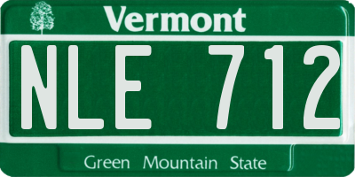VT license plate NLE712