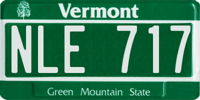 VT license plate NLE717