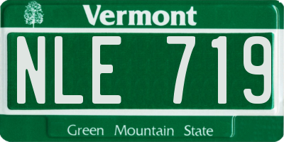 VT license plate NLE719
