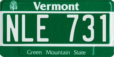 VT license plate NLE731