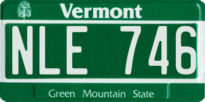 VT license plate NLE746