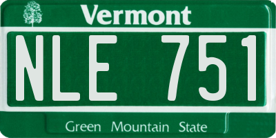 VT license plate NLE751