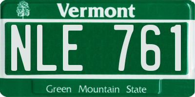VT license plate NLE761