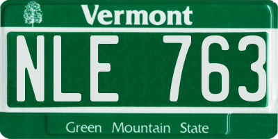 VT license plate NLE763