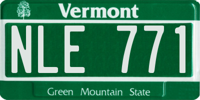 VT license plate NLE771