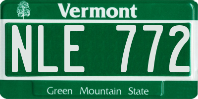 VT license plate NLE772