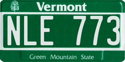 VT license plate NLE773