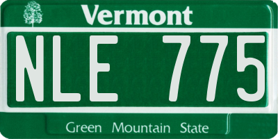 VT license plate NLE775