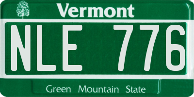 VT license plate NLE776