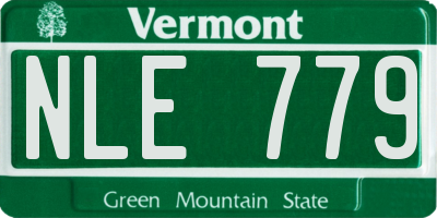VT license plate NLE779