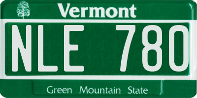 VT license plate NLE780